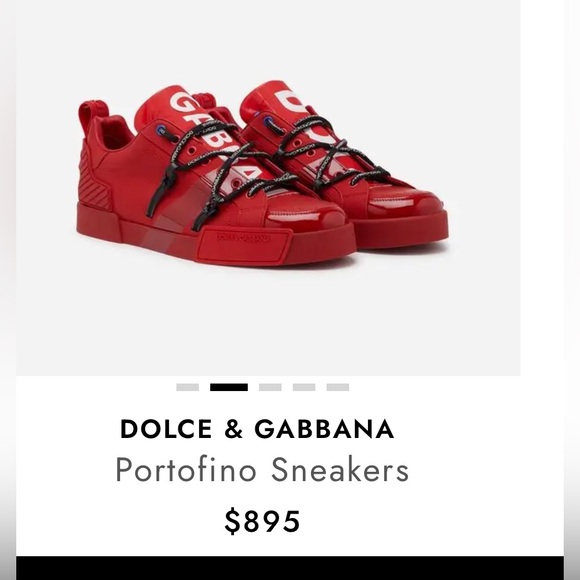 Dolce & Gabbana Vibrant Red Athletic Shoes - Picture 11 of 12